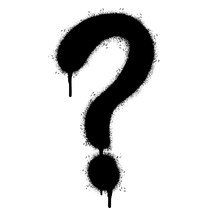 istock Spray Painted Graffiti Question Icon Sprayed isolated with a white background. graffiti Question symbol with over spray in black over white. Vector illustration. 1642133133