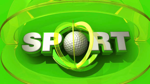 istock Dynamic Sport Logo with Golf Ball 1642165508