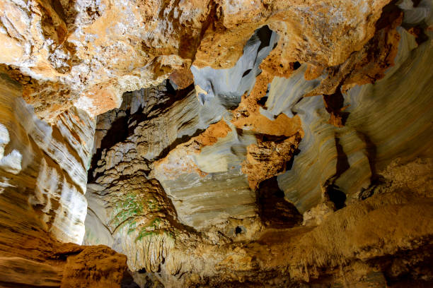 istock Visit to the interior of the deep Lapinha cave 1642182991