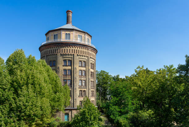 Germany Berlin, August 24,2023 - Historical water tower at Prenzlauer Berg Berlin