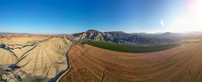 Drone view of Volcanic Landscape in Ankara, Nallihan, Turkey