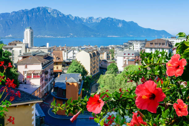 istock View at beautiful Montreux, Switzerland 1642236518