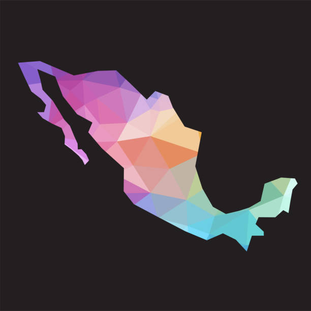 Mexico Abstract Map 170+ Mexico Map On Infographic Background Stock Illustrations, Royalty ...
