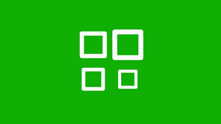 Digital loading or buffering motion graphics with green screen background