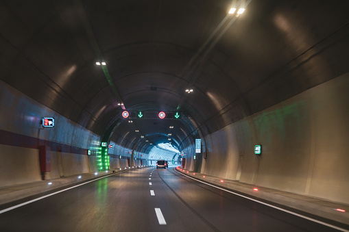 İn side of Zigana tunnel between Trabzon and Gumushane,Turkey