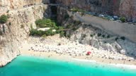 istock Aerial view of  Kaputas beach in Antalya with by drone 1642374017