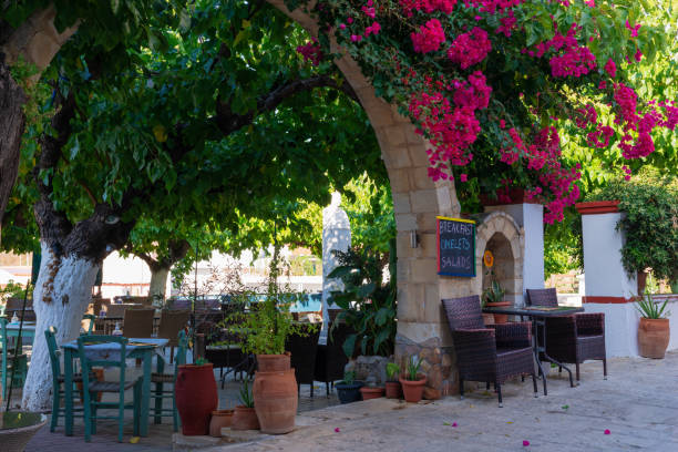 istock Greek taverna in small town 1642377985