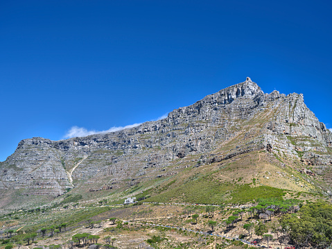 A photo of the famous Table Mountain in Cape Town, South Africa