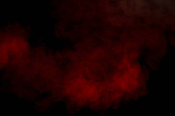 istock Orange and red steam on a black background. 1642394636