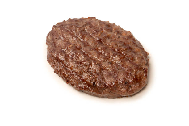 istock Cutlet with a minced beef isolated on a white background. 1642395174