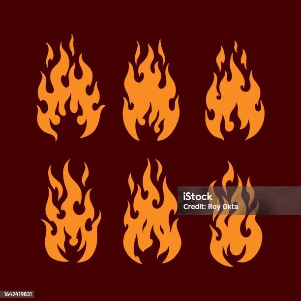 Foto Api Membara Desain Vektor Api Membara Dan Terbakar Ilustrasi Stok - Unduh Gambar ...