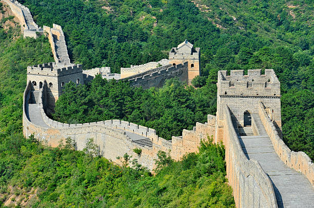 Landscape of the Great Wall of China Great Wall of China at Mutianyu near Beijing great wall of china stock pictures, royalty-free photos & images