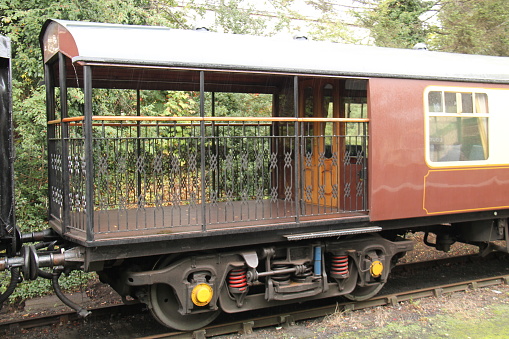 An Open Viewing Platform on a Vintage Railway Carriage.