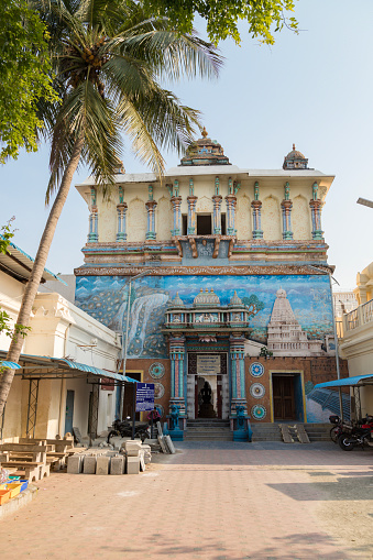 Thanjavur,tamil nadu India 14 March 2022 Old Maratha Palace in Thanjavur,Vijaynagar Fort Tamil Nadu, India.