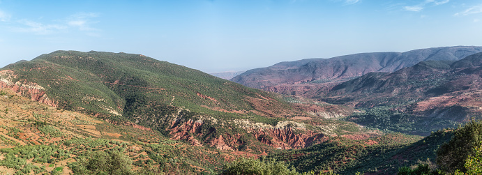 Amazing  view of the Atlas Mountains in Morocco , North Africa