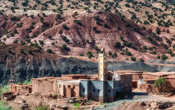 Berber village, Ourika Valley, Atlas Mountains, Morocco, North Africa, Africa