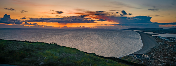 A sunset over Lyme Bay in Dorset, UK, as observed from Portland Heights. Taken on Samsung Galaxy S23 Ultra in pro (raw) mode, and processed in Adobe LR.