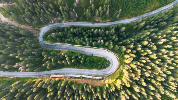 istock Road and curves seen from above. 1642546601