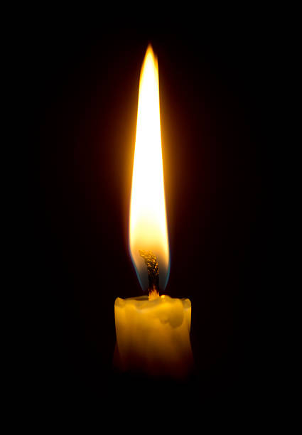 istock Burning candle in the dark 164254869