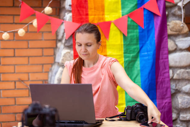 istock LGBTQ+ vlogger setting up equipment for latest vlog 1642629246