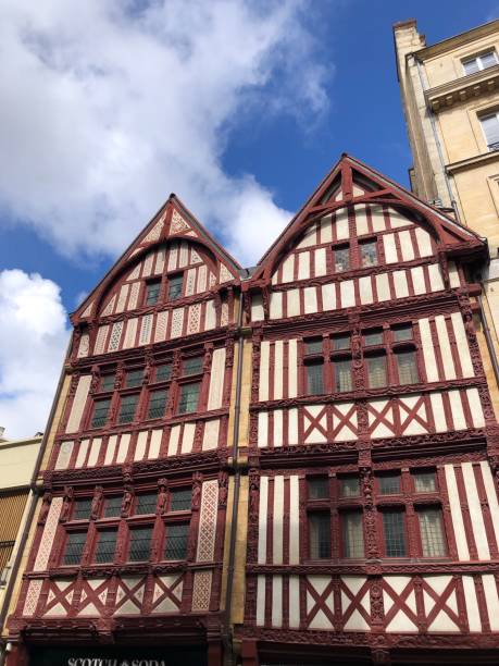 istock Old houses with half timbering, in Caen city, in Normandy 1642660921