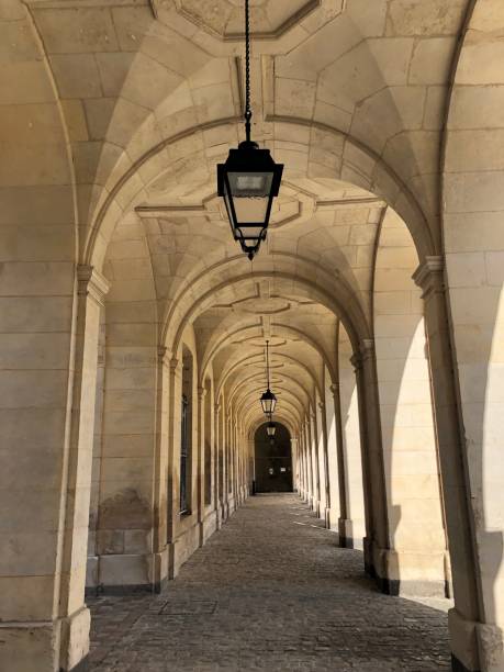 istock In an abbey with stone arcades, in Normandy 1642664349