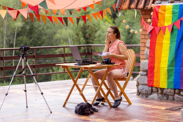 istock LGBTQ+ vlogger setting up equipment for latest vlog 1642668295