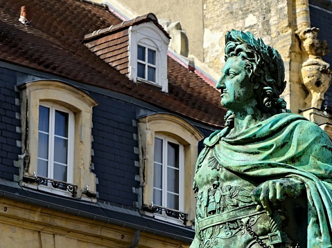 Skt. Annæ Plads, Copenhagen, Denmark, November 27, 2020. Equestrian statue of Christian X a former Danish king