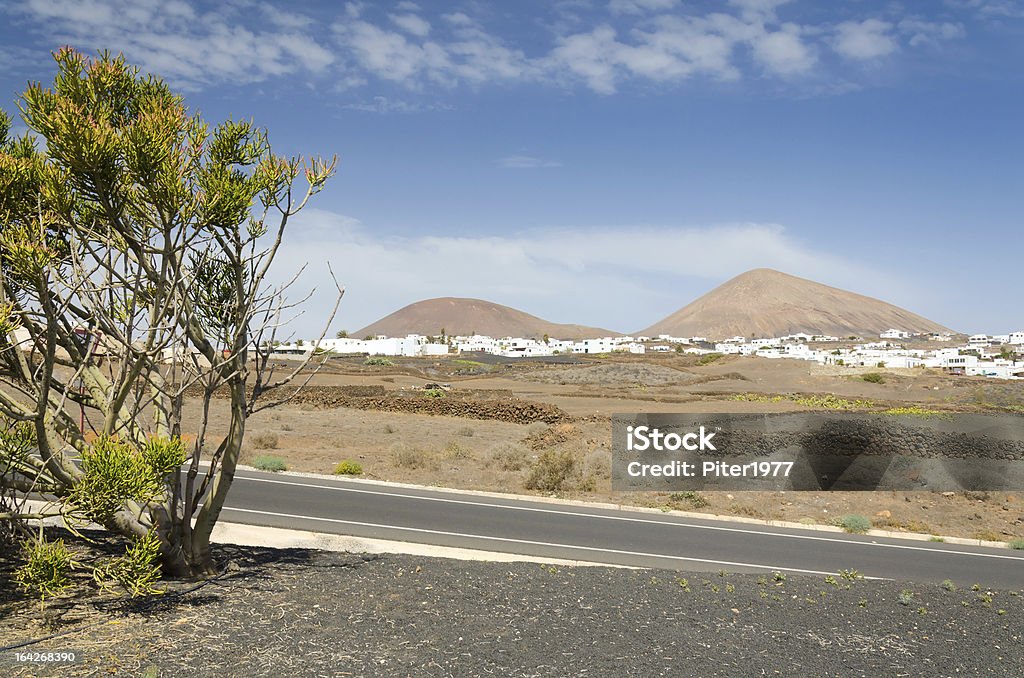 Típico paisaje de la isla de Lanzarote - Foto de stock de Aire libre libre de derechos