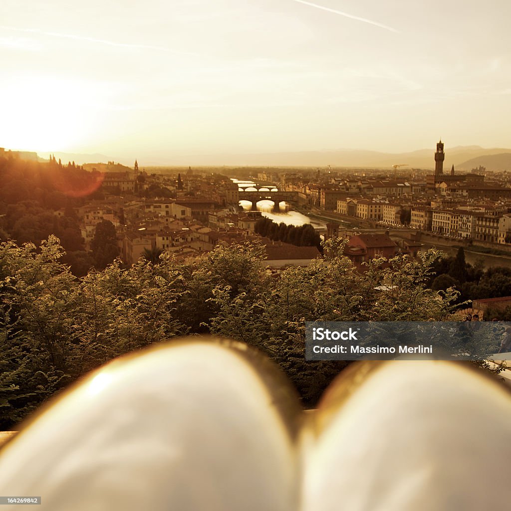 skyline de Florença ao pôr do sol - Royalty-free Anoitecer Foto de stock