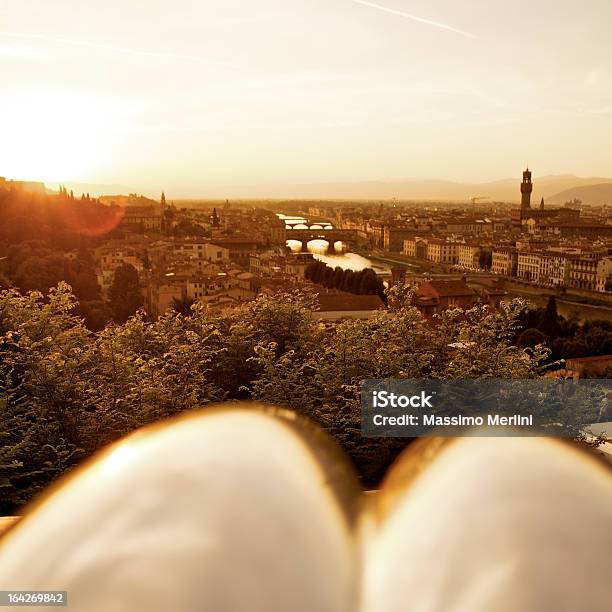 Skyline De Florença Ao Pôr Do Sol - Fotografias de stock e mais imagens de Anoitecer - Anoitecer, Antigo, Ao Ar Livre