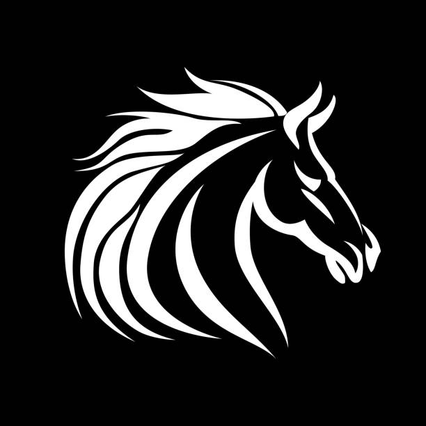 Horse head vector art illustration