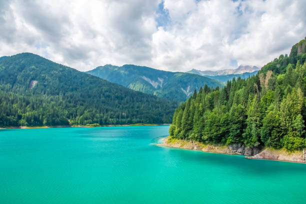 istock Lake Sauris without people, Italy 1642718610