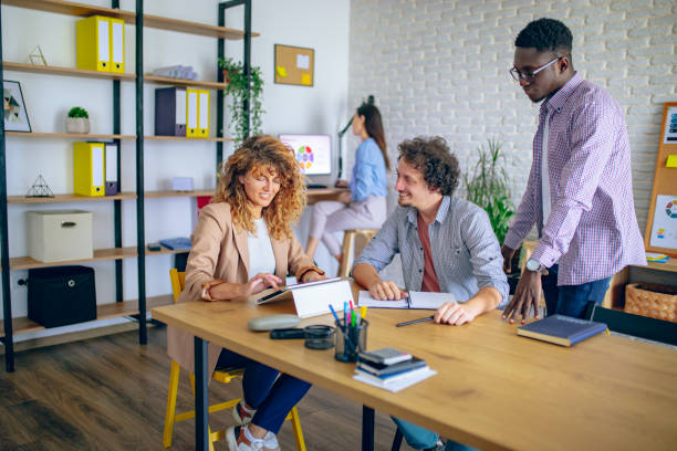 istock Colleagues working together at the office 1642738923
