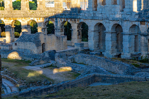 Amphitheater in Pula tourist attractions gladiatorial arena in Croatia