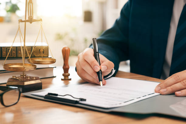 istock Notary public or lawyer working in the office 1642795651