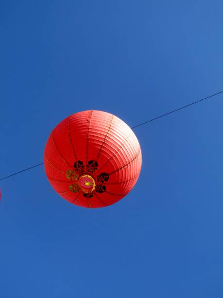 istock Chinese red lantern against blue sky 1642817311