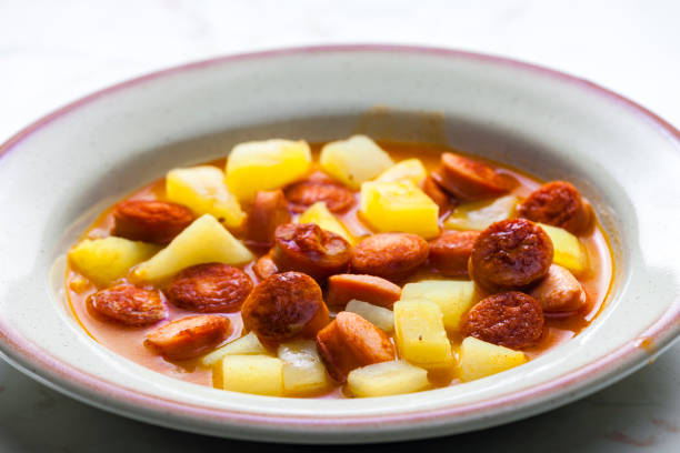 sausage goulash soup with potatoes