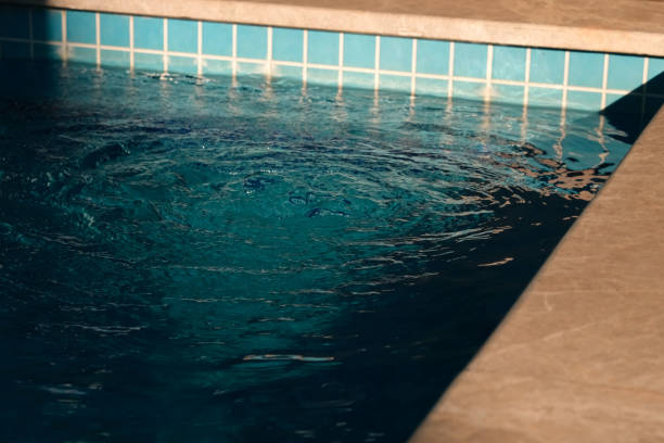 istock Blue Swimming Pool. Outdoor Swimming Pool 1642853744