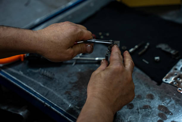 istock cleaning and fixing car part in the automobile industry 1642872874