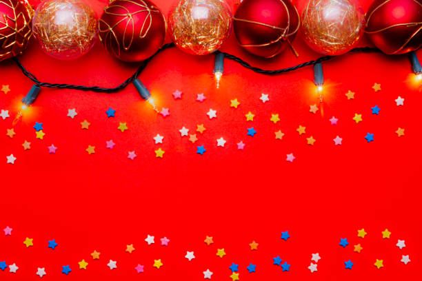 istock Christmas balls with sugar sprinkles and lights 1642884437