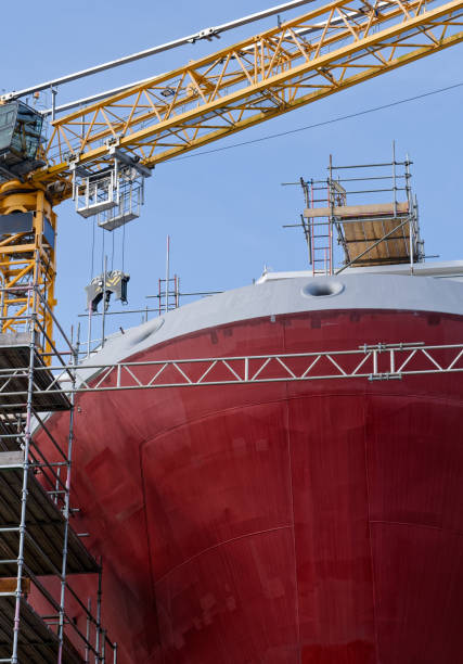 istock New ferry in construction using crane and scaffolding at Port Glasgow 1642905863