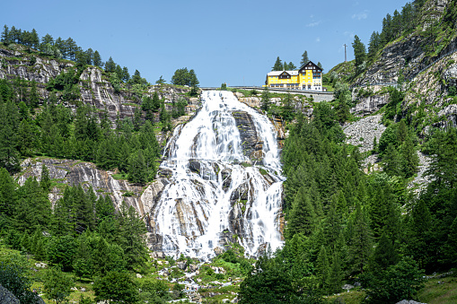 The Toce waterfall is situated in Italy,  in the Formazza valley in Piedmont (great lakes region). It’s the highest waterfall in Europe.