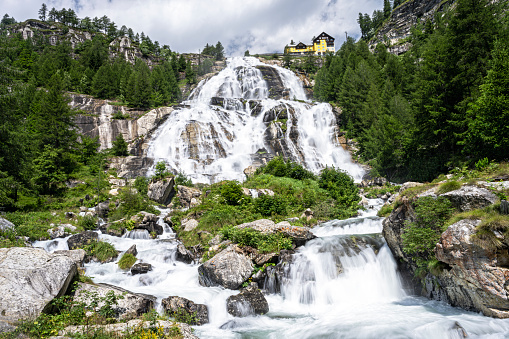 The Toce waterfall is situated in Italy,  in the Formazza valley in Piedmont (great lakes region). It’s the highest waterfall in Europe.