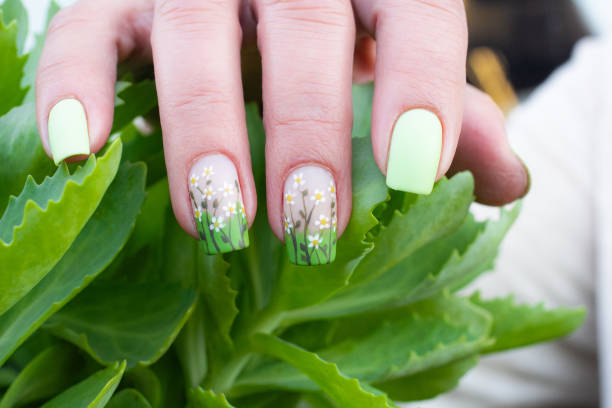 istock Summer Flower Nail Art Design 1642950033