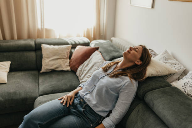 istock One woman happy to be relived from the flu 1642963735