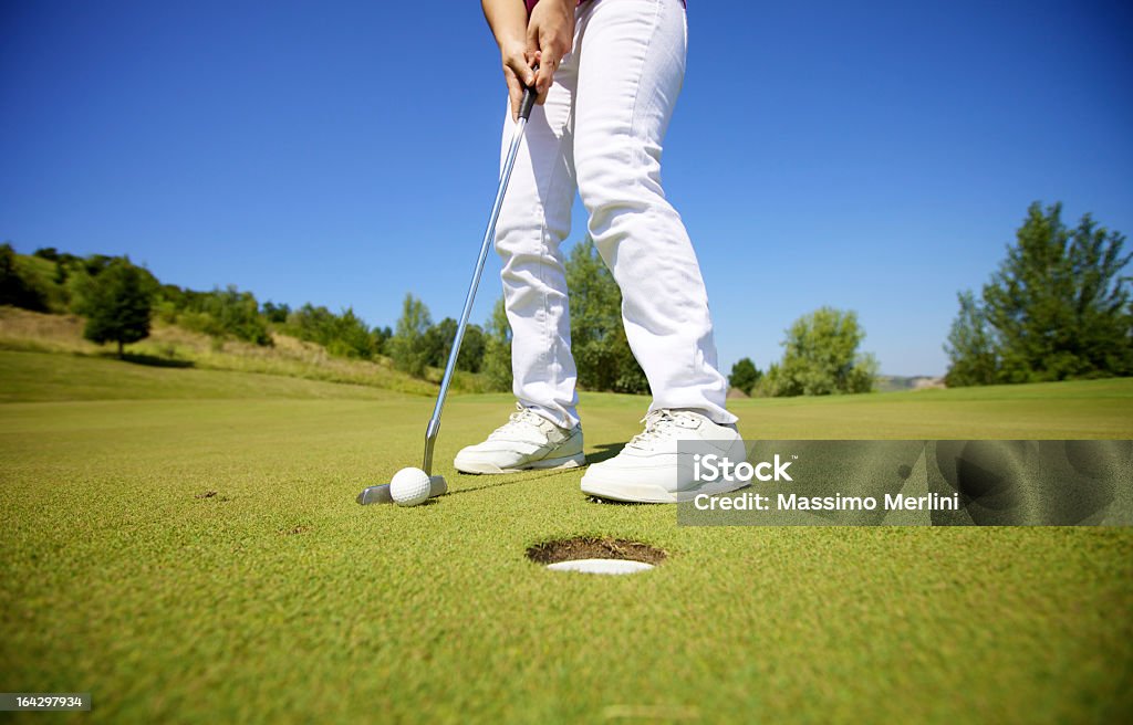Golfeur pendant une partie - Photo de Mise au point libre de droits