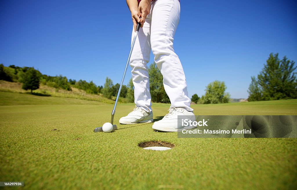 Jogador de golfe durante um jogo - Royalty-free Buraco Foto de stock