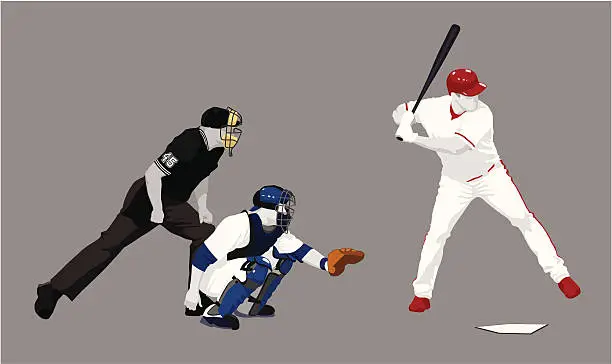 Vector illustration of at bat