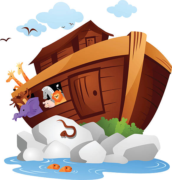 Noah's Ark Noah's Ark - Vector christian fish clip art stock illustrations